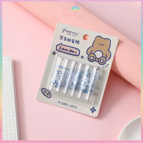 [HOTIS] Nắp đậy bút chì Pencil Cap mũ bút chì hoạt hình ngộ nghĩnh đáng yêu cho bé