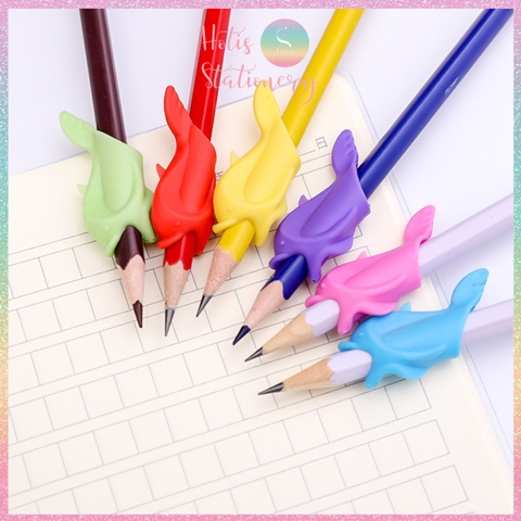 [HOTIS] Set 10 cá heo cầm bút chì, dụng cụ tập viết chữ đẹp cho bé, dụng cụ định vị cầm bút silicon