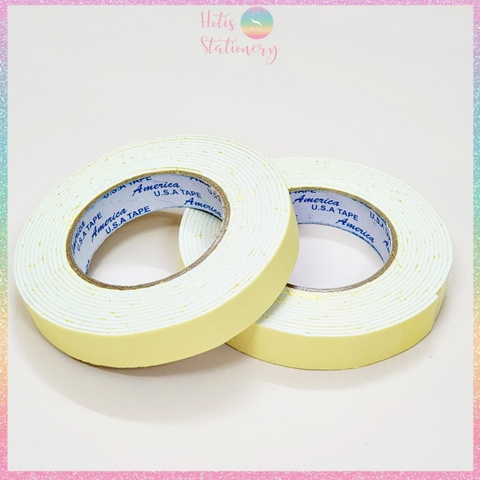 [HOTIS] Băng Keo Xốp Vàng 2 Mặt 2.4F & 5F - Dài 6 Mét, Độ Dính Mạnh