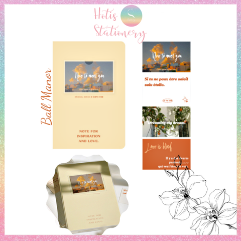 [HOTIS] Sổ tay thay đổi bìa Note For Inspiration & Love 13x18.5cm (80 tờ/ kẻ ô)