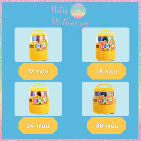 [HOTIS] Bút sáp dầu Deli cho học sinh - Hộp 12/ 18/ 24/ 36 màu
