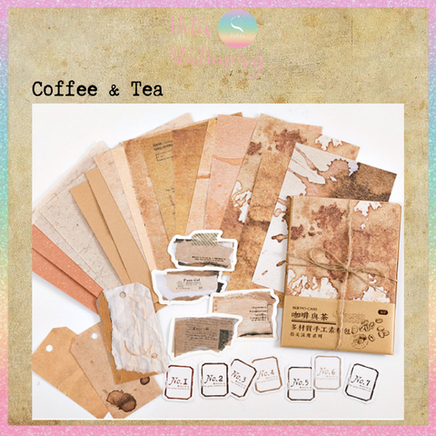 [HOTIS] Giấy nền vintage họa tiết retro - 30 tờ