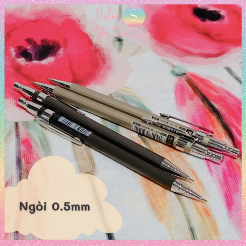 [HOTIS] Bút chì bấm kim loại ngòi 0.5mm/ 0.7mm dùng vẽ phát thảo, ghi chú