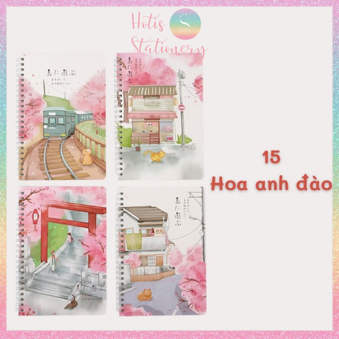 Sổ lò xo A5 kẻ ngang DUMEI sổ tay dễ thương 60 tờ/ 120 trang