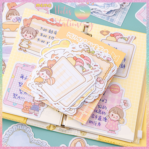 [HOTIS] Set 100 tờ giấy ghi chú MUYU hoạt hình dễ thương, không keo dính