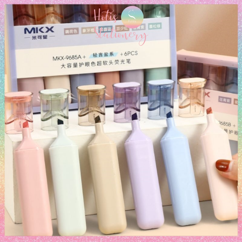 [HOTIS] Bộ 6 bút highlight màu Morandi, bút dạ quang, bút nhớ cao cấp và tinh tế