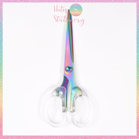 [HOTIS] Kéo cắt giấy trong suốt thiết kế xinh xắn, màu sắc sang chảnh