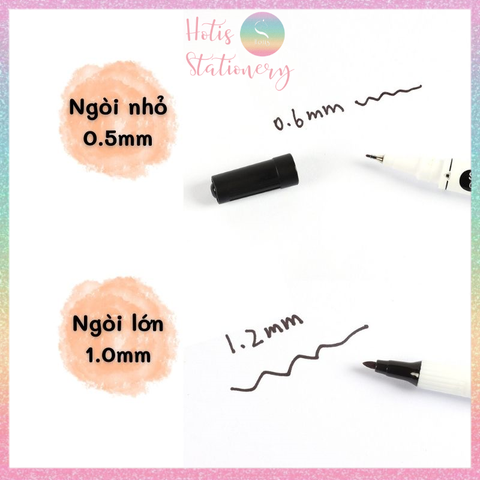 [HOTIS] Bút lông dầu 2 đầu HAOCAI Art Outliners không lem, chống nước