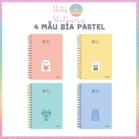 HOTIS Sổ lò xo kép Klong caro B5 200 trang, bìa cứng