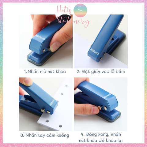 [HOTIS] VER 1 / VER 2 Bấm lỗ tròn 1 lỗ KW-triO dùng cho sổ còng binder DIY bullet journal