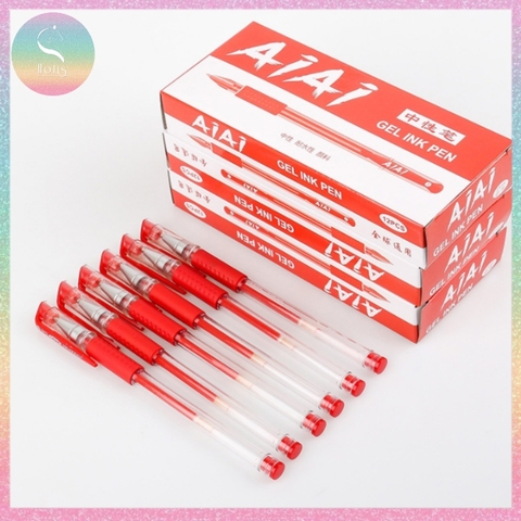 [HOTIS] Bút gel basic đầu bi 0.5mm/ 0.38mm - Xanh/ Đỏ/ Đen