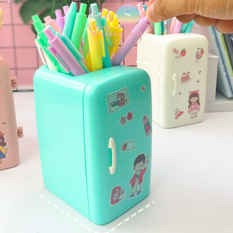 Ống đựng bút tủ lạnh trang trí bàn học thiết kế mới lạ độc đáo hotis-stationery
