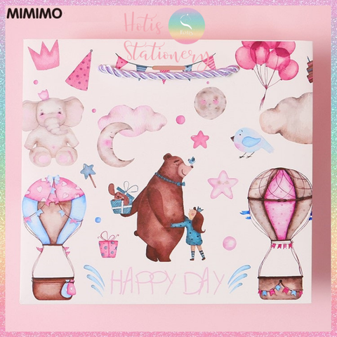 [HOTIS] Túi quà tặng Happy Day hoạt hình cute - Tặng kèm ruy băng thắc nơ