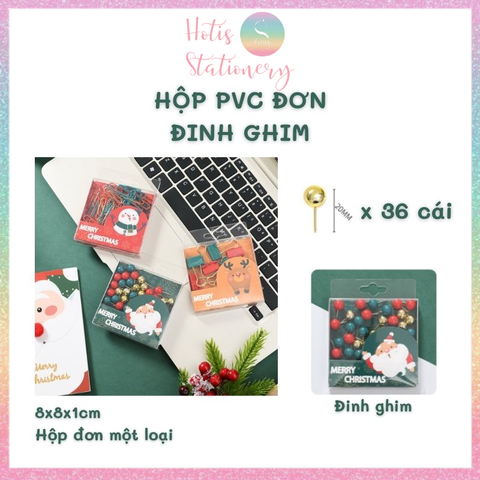 [HOTIS] Bộ Quà tặng VPP Giáng Sinh - Combo kẹp giấy, kẹp bướm, đinh ghim, nam châm, đồ bấm kim và kim bấm