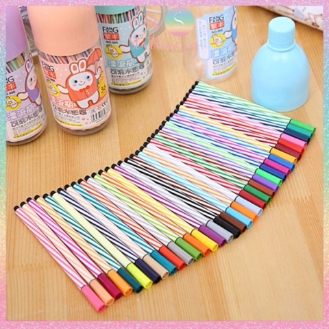 [HOTIS] Bút lông tô màu vẽ tranh gốc dầu FANGFENG- Bộ 12/18/24/36 màu