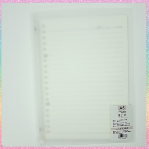 [HOTIS] Sổ A5, binder, sketchbook bìa trong mờ nhiều màu, có thể cuộn lại và thắc nơ làm quà tặng