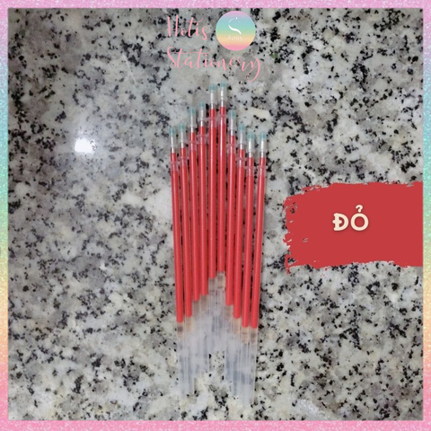 [HOTIS] Combo 10 ruột bút gel thay thế - Ngòi 0.38mm/0.5mm - Xanh/ Đen/ Đỏ