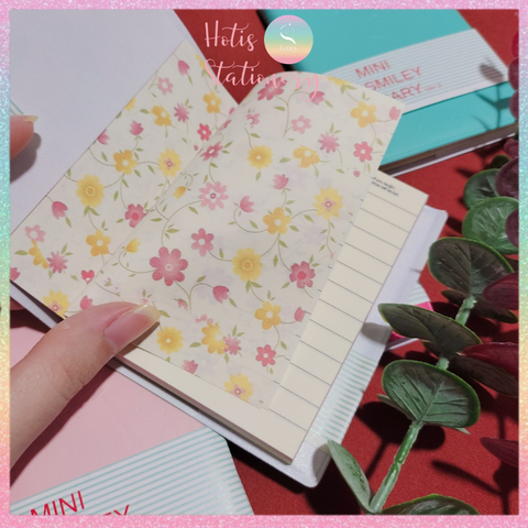 [HOTIS] Sổ tay MINI SMILEY DIARY bìa da nhiều màu - Khổ 7.7x12.7cm - 192 trang