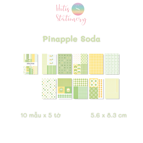 [MIX MẪU] Giấy nền vintage họa tiết cổ điển Sweetness (5.6x8.3cm) - 50 tờ