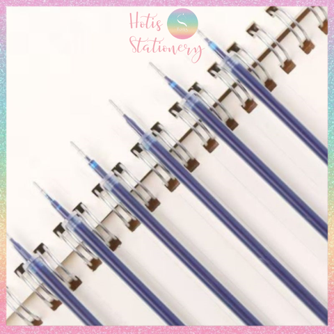 [HOTIS] Combo 10 ruột bút gel thay thế - Ngòi 0.38mm/0.5mm - Xanh/ Đen/ Đỏ