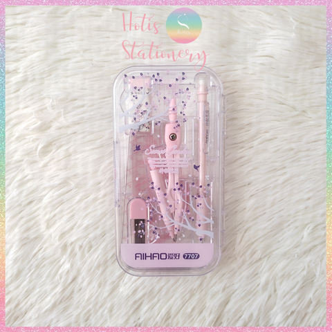 [HOTIS] Bộ compa thước kẻ 8 món màu pastel cực xinh