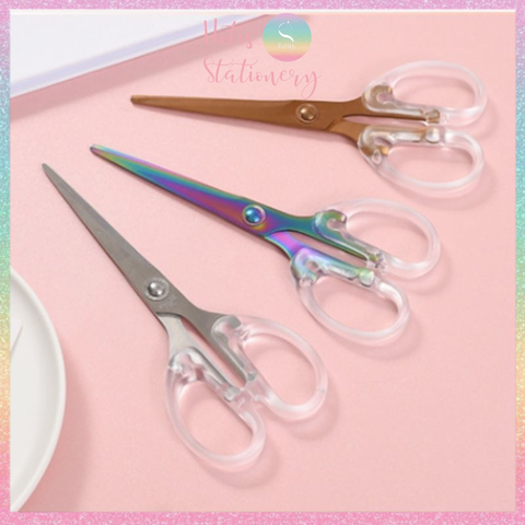 [HOTIS] Kéo cắt giấy trong suốt thiết kế xinh xắn, màu sắc sang chảnh