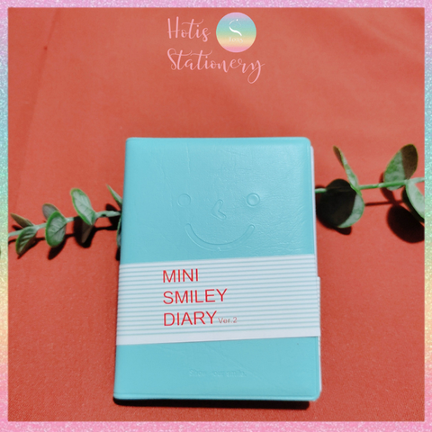 [HOTIS] Sổ tay MINI SMILEY DIARY bìa da nhiều màu - Khổ 7.7x12.7cm - 192 trang