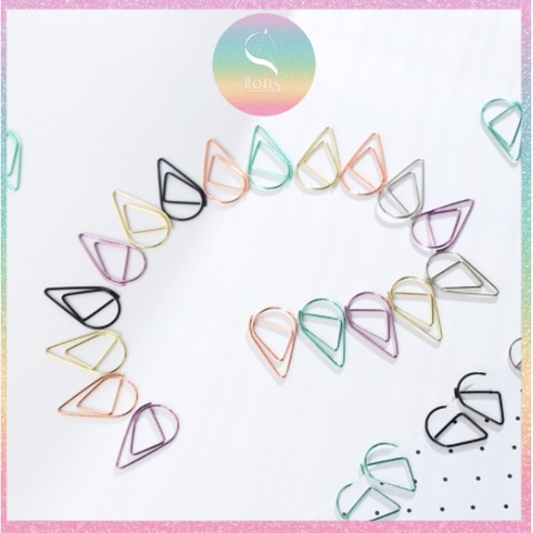 [HOTIS] Set 10 cái Kẹp giấy kim loại hình giọt nước kẹp thiệp cưới, thư mời, thiệp sinh nhật