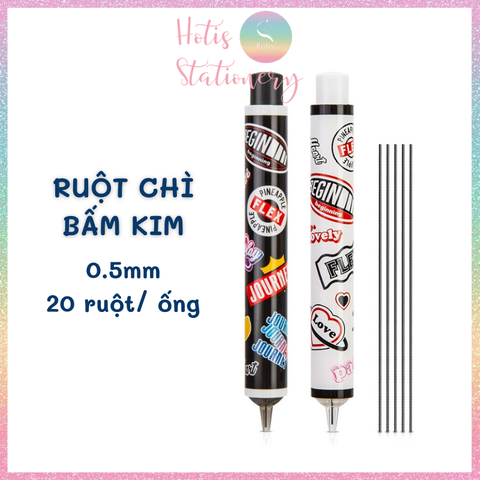 [HOTIS] Ruột bút chì bấm kim Deli ngòi 0.5/ 0.7mm HB dạng ống bấm lấy ruột tự động