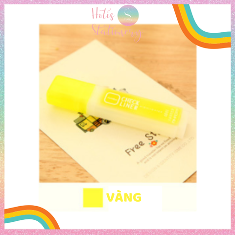 [HOTIS] Bút highlight bút dạ quang bút nhớ ghi chú Check Liner - 6 màu
