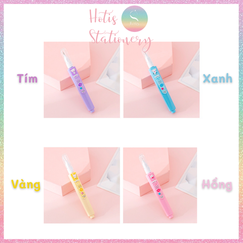 [HOTIS] Bút xóa nước cute Cotton Doll 4 màu dễ thương, nhanh chóng, tiện lợi