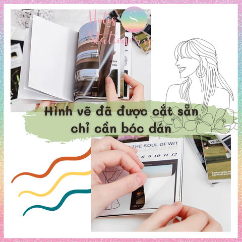 [HOTIS] Sổ sticker phong cảnh trang trí sổ làm bullet journal size A6 - 20 tờ