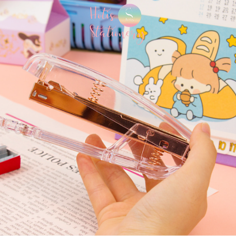 [HOTIS] Bấm kim trong suốt 4 màu hottrend sang trọng dùng decor bàn học, bàn làm việc