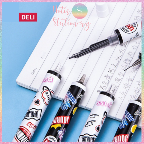 [HOTIS] Ruột bút chì bấm kim Deli ngòi 0.5/ 0.7mm HB dạng ống bấm lấy ruột tự động