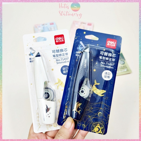 [HOTIS] Bút xóa giấy Deli thiết kế rãnh chống trượt - Băng xóa dài 6m