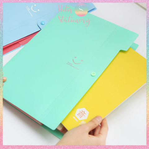 [HOTIS] 18 màu - File đựng tài liệu A4 - 5 ngăn phân trang - File lưu trữ tài liệu, giấy tờ, hồ sơ