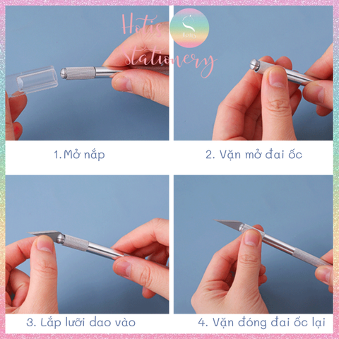 [HOTIS] Dao Khắc Kỹ Thuật Dạng Bút Hợp Kim Nhôm – Dao Trổ Giấy, Cắt Tỉa Chính Xác