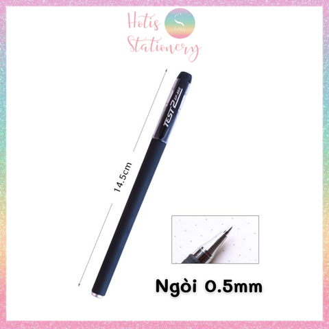 [HOTIS] Combo 10 bút gel vỏ màu lì viết êm không lem - Ngòi 0.38mm/ 0.5mm - Mực Xanh/ Đen/ Đỏ