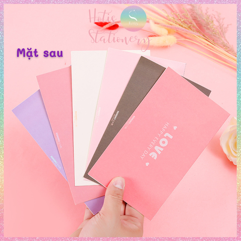 [HOTIS] Thiệp giấy gấp gọn kèm bao giấy - 17.5x10.5cm - 6 mẫu