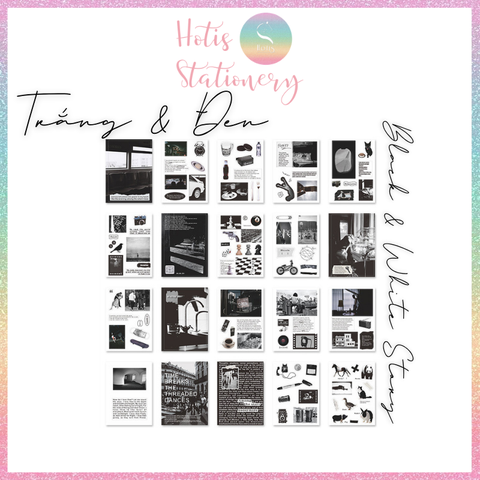 [HOTIS] Sổ sticker phong cảnh trang trí sổ làm bullet journal size A6 - 20 tờ