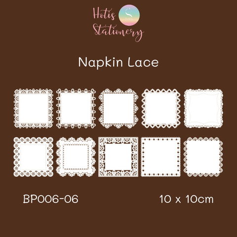 [MIX MẪU] Set giấy ren rỗng vintage trang trí sổ - 10 hình