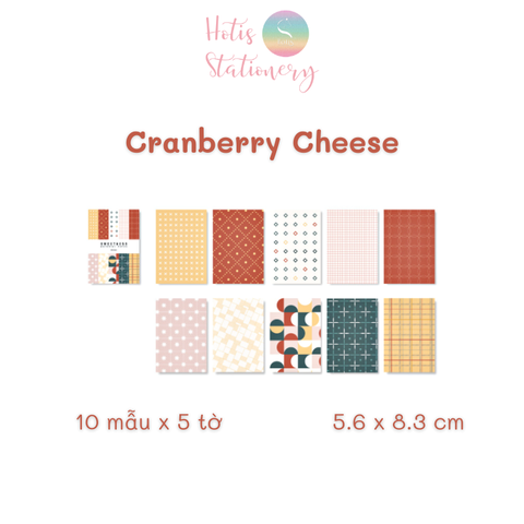 [MIX MẪU] Giấy nền vintage họa tiết cổ điển Sweetness (5.6x8.3cm) - 50 tờ