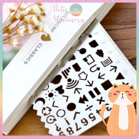 [HOTIS] Thước kim loại rỗng vẽ tranh họa tiết nghệ thuật siêu tiện lợi