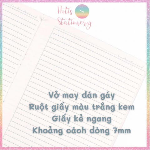 [HOTIS] Vở may dán gáy Kẻ ngang Line KLong - 80/120/200 trang