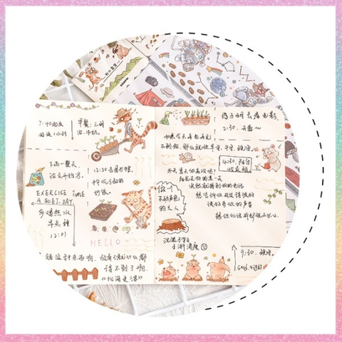 [HOTIS] Sticker hoạt hình sinh hoạt cuộc sống hàng ngày Simple Life