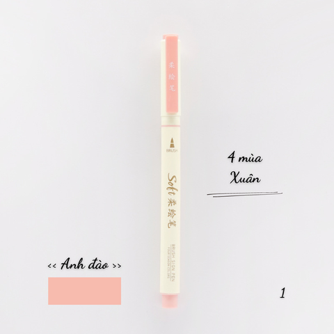 [HOTIS] 24 MÀU - Bút lông đầu mềm Soft Brush DS-827 viết calligraphy, vẽ tranh, tô màu, viết chữ thư pháp - 1 bút