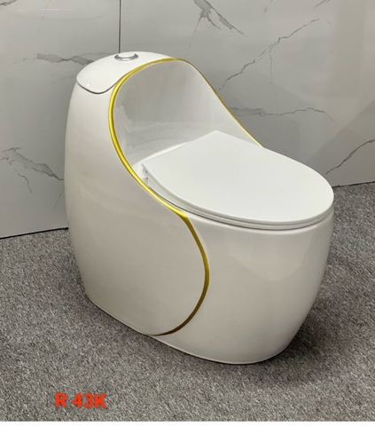 R 043 Bồn cầu cao cấp, Viền vàng