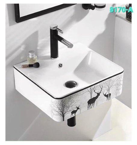 8170-A Chậu sứ hươu treo