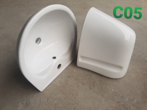 Bộ chân chậu rửa mặt treo 1 lỗ