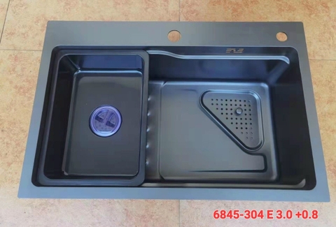 Chậu rửa bát 1 hố nano kt 68*45-201